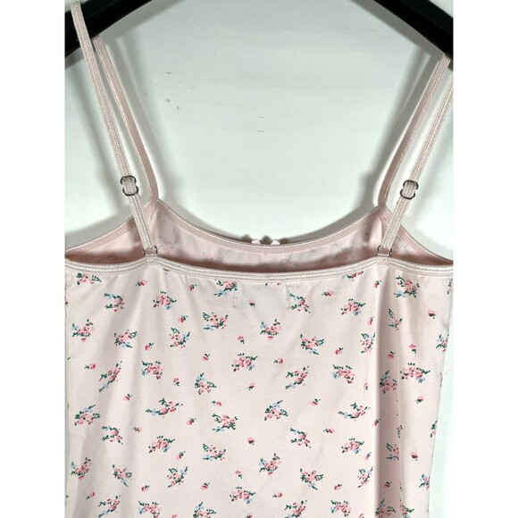 Frankies Bikinis Gwen Cotton Mini Slip Dress Floral Pink XS Bodycon - Picture 7 of 9